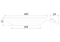 Мебельная ручка SKYLINE RS155HCP.4/224 44 см