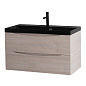 Тумба с раковиной подвесная BelBagno Marino 800, Rovere Grigio, 800x450x500, MARINO-800-2C-SO-RG-P/BB800/450-LV-ART-AST-NERO
