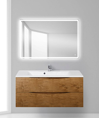 Тумба подвесная с раковиной из литьевого мрамора BelBagno MARINO 110 Rovere Nature
