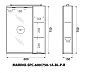 Шкаф зеркальный правосторонний, Belbagno Marino  600х150х750, Bianco Lucido, MARINO-SPC-600/750-1A-BL-P-R