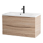 Тумба с раковиной подвесная BelBagno Marino 1000 , Rovere Bianco, 1000x445x500, MARINO-1000-2C-SO-WO-P/BB1000/445-LV-MR-PR