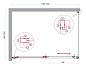 Душевой уголок BelBagno LUCE-AH-1-140/100-C-Cr прозрачное стекло, профиль хром
