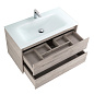 Тумба с раковиной подвесная Belbagno KRAFT 1000, Rovere Galifax Bianco, 1010х460х515, KRAFT-1000-2C-SO-RGB/BB1010/465-LV-VTR-BO
