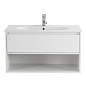 Тумба с керамической раковиной для ванной комнаты BelBagno KRAFT 90 Bianco Opaco