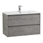 Тумба с раковиной подвесная Belbagno KRAFT 39-800, Cemento Grigio, 810х390х515, KRAFT 39-800/390-2C-SO-CG/BB800/390ETL