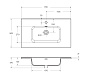 Тумба с раковиной подвесная Belbagno ETNA 800, Rovere Moro, 810х460х515, ETNA-800-2C-SO-RW-P/BB800ETL