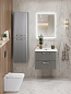 Тумба подвесная с керамической раковиной, Belbagno DUE, 50 см, Сатин DUE-500-2C-SO-SAT-P+BB-8076-3-50+RS333CP.4/160