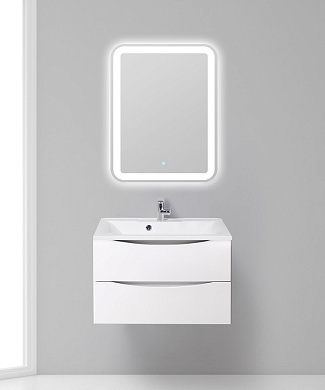 Тумба с раковиной подвесная BelBagno Marino 750, Bianco Lucido, 750x450x500, MARINO-750-2C-SO-BL-P/BB750/450-LV-MR-PR