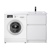 Тумба с раковиной напольная , правая, BelBagno KRAFT-LVD-580/1200-2C-PIA-BO Bianco Opaco