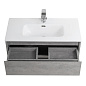 Тумба с раковиной подвесная Belbagno KRAFT 39-800, Cemento Grigio, 810х390х515, KRAFT 39-800/390-2C-SO-CG/BB800/390ETL
