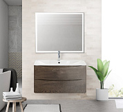 ACQUA База под раковину подвесная с двумя выкатными ящиками, Rovere Nature Grigio, 1000x450x500, ACQUA-1000-2C-SO-RNG