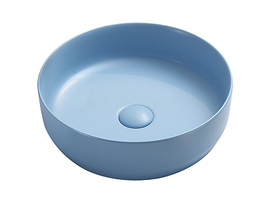 Умывальник чаша накладная круглая (цвет Голубой Матовый) Ceramica Nova Element 390*390*120мм
