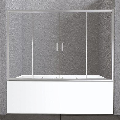 Душевая шторка на ванну BELBAGNO UNIQUE-VF-2-150/180-140-C-Cr