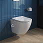 Унитаз подвесной с сиденьем, функцией биде и смесителем BelBagno ФОРМАТ (UNO)BB3105CHR-BS/SC
