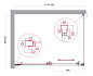 Душевой уголок BelBagno LUCE-AH-1-120/90-P-Cr рифлёное стекло, профиль хром
