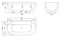 Ванна акриловая отдельностоящая Belbagno BB70-1500-800