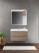 Тумба с керамической раковиной подвесная Belbagno MARINO-CER 90, Rovere Bianco, MARINO-CER-900-2C-SO-WO-P/BB-0323-90-LVB