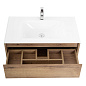 Тумба с раковиной подвесная Belbagno KRAFT 900, Rovere Tabacco, 910х460х515, KRAFT-900-2C-SO-RT/BB910/465-LV-VTR-BL