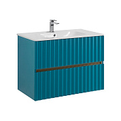 ELEGANT База под раковину подвесная с двумя выкатными ящиками, 80 см AM-ELEGANT-800-2C-SO-TM-LED бирюзовый матовый