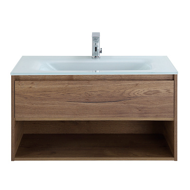 Тумба с раковиной подвесная Belbagno KRAFT 1000, Rovere Tabacco, 1000x460x500, KRAFT-1000-1C-SO-RT/BB1010/465-LV-VTR-BL