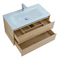 Тумба с раковиной подвесная Belbagno KRAFT 900, Rovere Nebrasca Nature, 910х460х515, KRAFT-900-2C-SO-RNN/BB910/465-LV-VTR-BL