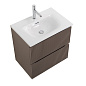 Тумба с раковиной подвесная BelBagno UNO-MINI-700-2C-SO-СO Бежевый матовый, раковина белая BB-8099-3-70