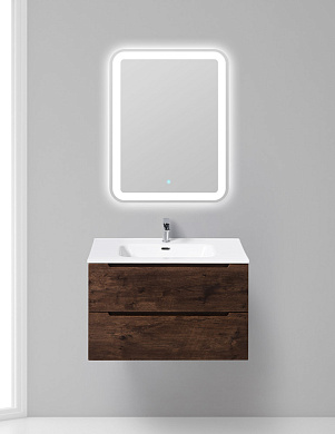 Тумба с раковиной подвесная Belbagno ETNA 800, Rovere Moro, 810х460х515, ETNA-800-2C-SO-RW-P/BB800ETL