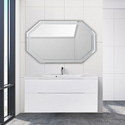Тумба подвесная с раковиной из литьевого мрамора для ванной комнаты Belbagno Marino-H60 120 см Bianco Lucido