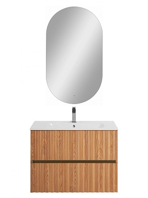 Тумба подвесная с керамической раковиной, Art&Max ELEGANT, 80 см бран AM-ELEGANT-800-2C-SO-BR-P+AM7110-80