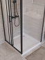 Душевой уголок BelBagno UNO-195-AF-31-90-P-NERO, профиль черный матовый, стекло рифленое