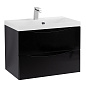 Тумба с раковиной подвесная BelBagno Marino 700 Nero Lucido, 700x450x500, MARINO-700-2C-SO-NL-P/BB700/450-LV-MR-AST