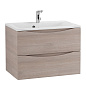 Тумба с раковиной подвесная BelBagno Marino 650 Rovere Grigio, 650x450x530, MARINO-650-2C-SO-RG-P/BB650/450-LV-MR-PR