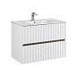 ELEGANT База под раковину подвесная с двумя выкатными ящиками, 80 см AM-ELEGANT-800-2C-SO-BL-LED-P белый глянцевый