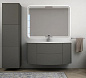 Тумба с раковиной из искусственного мрамора для ванной комнаты Cezares Eden 91 см Grigio talpa opaco
