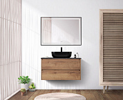 Тумба подвесная со столешницей и накладной раковиной BelBagno KRAFT 90 Rovere Tabacco
