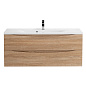 Тумба с раковиной подвесная BelBagno Marino 1200, Rovere Bianco, 1200x450x500, MARINO-1200-2C-SO-WO-P/BB1200/450-LV-MR-PR
