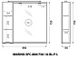 Шкаф зеркальный левосторонний, Belbagno Marino 800х150х750, Bianco Lucido, MARINO-SPC-800/750-1A-BL-P-L