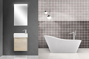 Тумба подвесная с керамической раковиной BelBagno KRAFT MINI 50 Galifax Bianco, правосторонняя