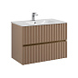 ELEGANT База под раковину подвесная с двумя выкатными ящиками, 80 см AM-ELEGANT-800-2C-SO-CM-LED капучино матовый