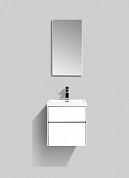 Тумба с раковиной подвесная Belbagno PIETRA MINI 50, Bianco Lucido, PIETRA MINI-500AS-2C-SO-BL / BB-500-PM-LVB
