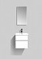 Тумба с раковиной подвесная Belbagno PIETRA MINI 50, Bianco Lucido, PIETRA MINI-500AS-2C-SO-BL / BB-500-PM-LVB