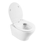 Унитаз подвесной с сиденьем BelBagno ACQUA + Система инсталляции для унитазов с кнопкой смыва BB340CHR/BB2020SC/BB002-80/BB005-PR-CHROME