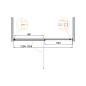 Душевая дверь Cezares URBAN-B-12-130-C-CR