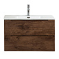 Тумба с раковиной подвесная Belbagno ETNA 39-800, Rovere Moro, 810х390х515, ETNA39-800/390-2C-SO-RW-P/BB800/390ETL