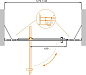Душевая дверь CEZARES MOLVENO-BA-12-90+40-C-Cr-IV