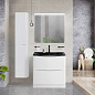 Тумба напольная с черной раковиной из искусственного мрамора BelBagno Acqua 80 см Bianco Lucido