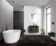 Тумба с черной раковиной из искусственного мрамора BelBagno Albano 80 см Rovere Nature Grigio