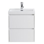 PIETRA MINI База под раковину подвесная с двумя выкатными ящиками, Bianco Lucido 494x395x535, PIETRA MINI-500-2C-SO-BL