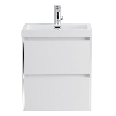 PIETRA MINI База под раковину подвесная с двумя выкатными ящиками, Bianco Lucido 494x395x535, PIETRA MINI-500-2C-SO-BL