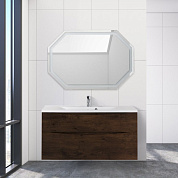 Тумба с раковиной подвесная Belbagno MARINO-H60 110, Rovere Moro, MARINO-H60-1100-2C-SO-RW-P / BB1100/450-LV-MR-PR